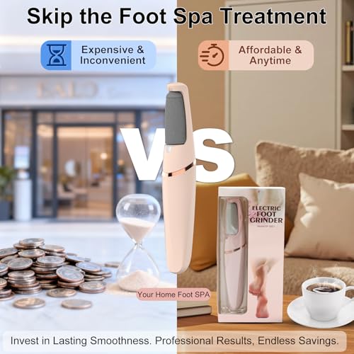 Electric Foot File Callus Remover for Feet Rechargeable & WaterSafe