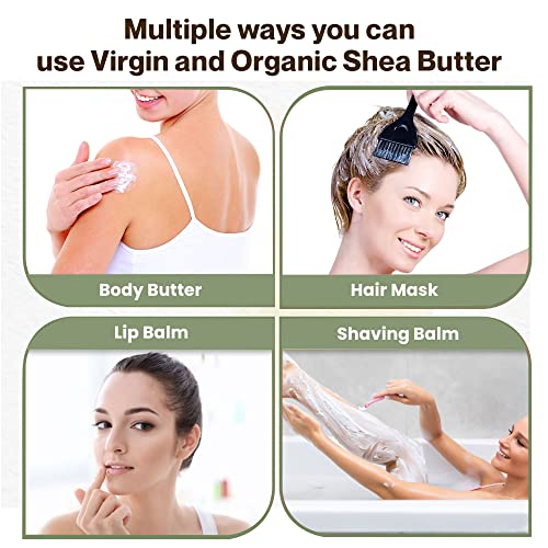 uh*Roh*Muh Shea Butter (Virgin) (Organic - USDA Certified) (Ghana) (Net Wt:0.8Kg/1.7lb) (Pack of 1)