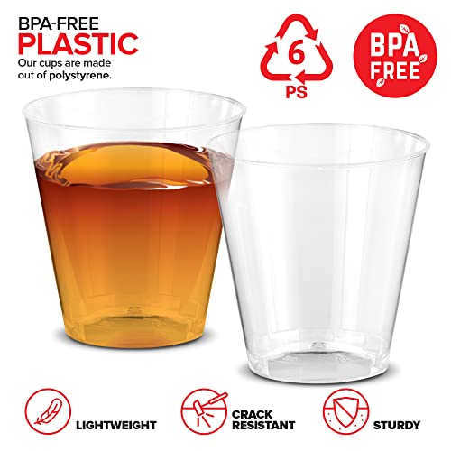 2000 Pack 1.5 oz Clear Plastic Shot Glasses - Disposable Party Cups for Jello Shots & Tasting