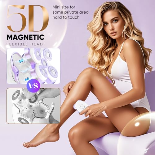 Women’s Electric Razor for Legs 5D Floating Shaving Head Lavender - Rechargeable