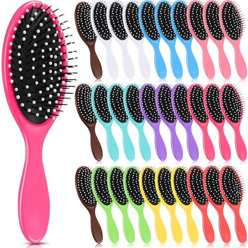 Suclain 30 Pcs Hair Brushes Bulk for Women - Detangling & Travel-Friendly