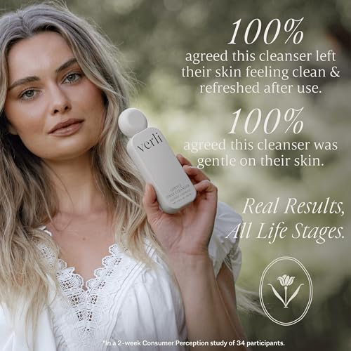 Verli Gentle Daily Cleanser - Hydrating Facial Cleanser for Sensitive & Dry Skin 3.38 fl oz