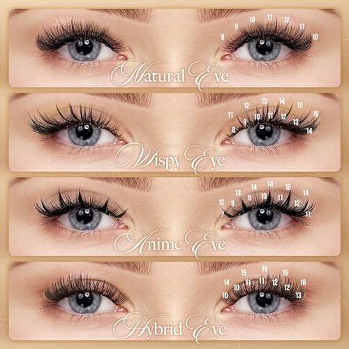 LASHVIEW Faux Eyelash Extensions Volume Fan for Professional Salon UseThickness 0.05mm Soft C Curl Length 8-15mm mixed Semi-Permanent Individual Silk Lashes