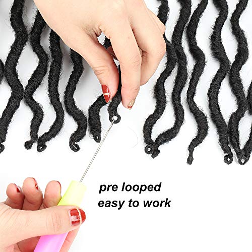 18 Inch Gypsy Locs Crochet Hair - Ombre Faux Locs for Black Women, 8 Packs