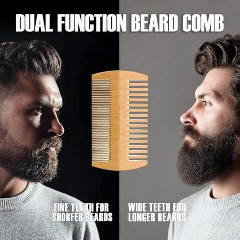 Beard Scrubber Brush Kit- 3 Piece Professional Set Silicone Beard Brush Scalp Shower Shampoo Scrubber Brush, Trimming Scissors, Dual-Sided Beard Comb | Hair Face Exfoliator & Massager for Growth