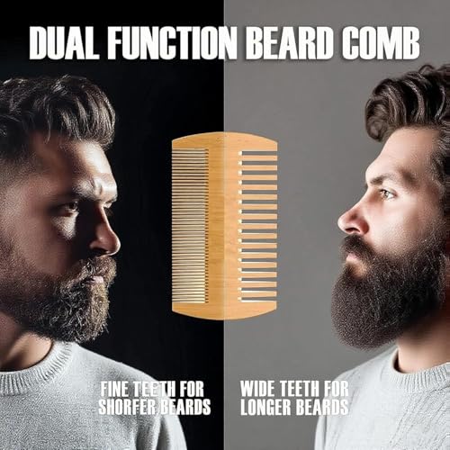 Beard Scrubber Brush Kit- 3 Piece Professional Set Silicone Beard Brush Scalp Shower Shampoo Scrubber Brush, Trimming Scissors, Dual-Sided Beard Comb | Hair Face Exfoliator & Massager for Growth