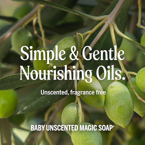 Dr. Bronner's Unscented Baby Liquid Castile Soap 16oz Pack of 2 - Gentle & Fragrance-Free