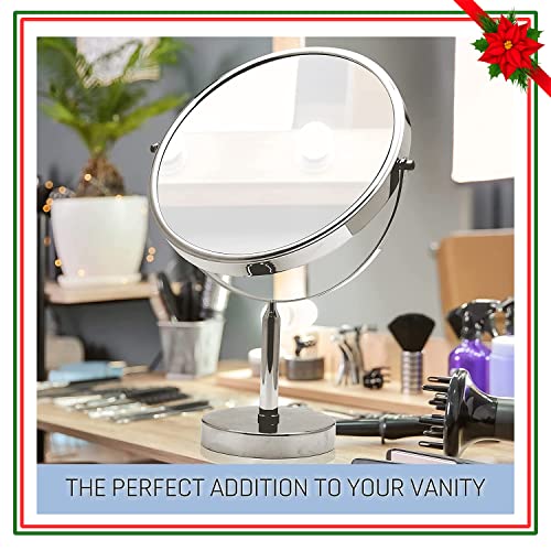 Mirrorvana XXL Double Sided 3X Magnifying Makeup Mirror with Stand - 17x11 Inches