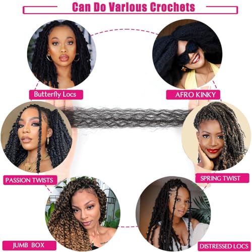 1B Afro Kinky Curly Human Hair Bundle - 16 Inch, Natural Black, 50g