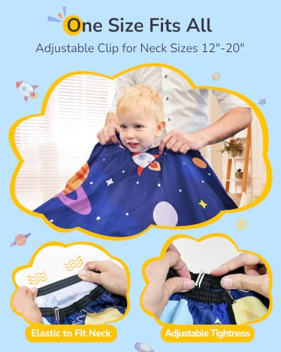ULG Kids Hair Cutting Scissors Kit - 9-Piece Blue Safety Set for Children