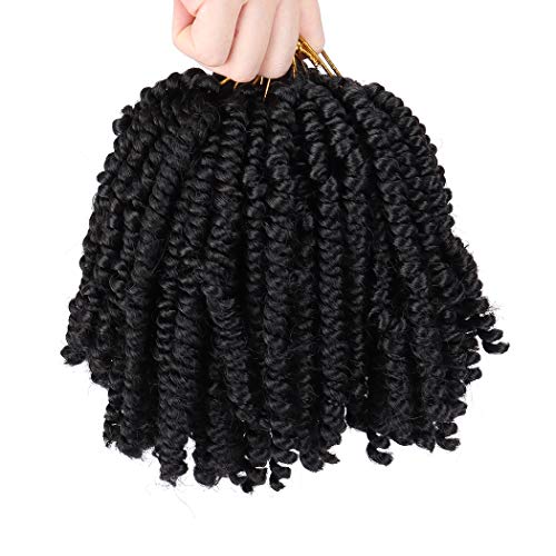 Dorsanee 6 Inch Short Bob Spring Twist Crochet Hair 6 Packs - 1B#