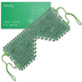 Jade Eye Mask for Facials - Beaded Jade Mask for Puffiness & Dark Circles - Adjustable Straps - Natural Stone Relief