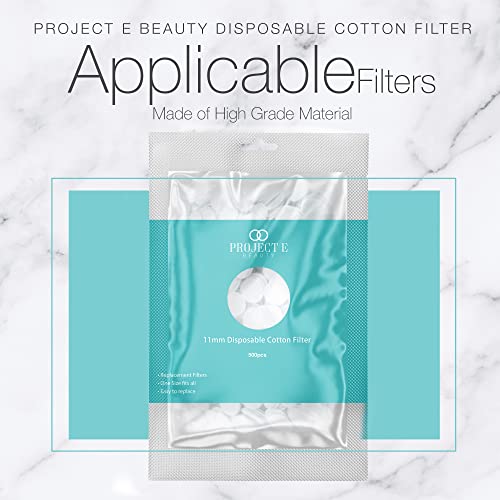 500pcs Cotton Filter Pads for Microdermabrasion Machines - 11mm Round Replacement Filters