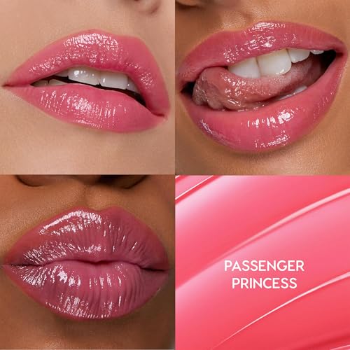 ColourPop So Juicy Plumping Lip Gloss Balm - Hydrating Lip Gloss & Balm Hybrid with Peptides - Non-Sticky Formula - Visibly Plumps Lips & Delivers Buildable Color - Passenger Princess (0.07 oz)