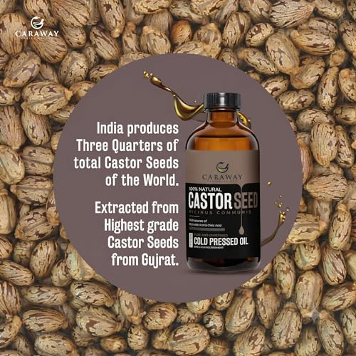 Castor Oil - Cold Pressed Pure & Edible for Hair, Skin, Liver Detox & Joint Relief - 236ml - Variation of THIS listing