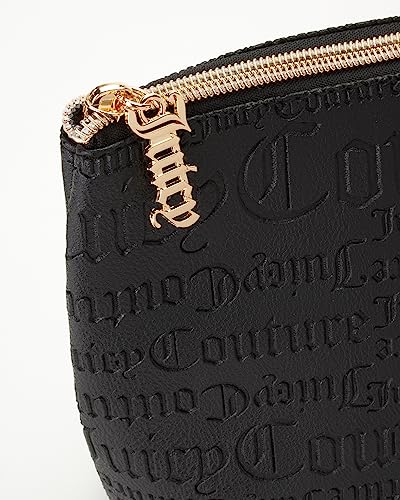 Matte Black Makeup Bag with Logo - Travel Toiletry Organizer