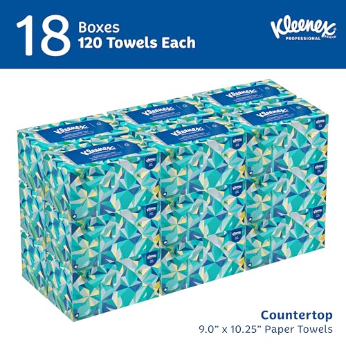 Bulk Paper Hand Towels - 18 Boxes of Soft Absorbent Towels, 120 Sheets Each