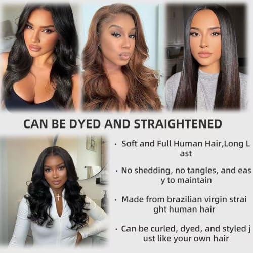 2x6 HD Lace Closure Body Wave Human Hair 12 Inch Natural Color - Brazilian Virgin, Middle Part, Baby Hair, Transparent HD Lace, Variation of THIS listing