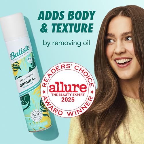 Batiste Dry Shampoo, Original Fragrance Classic Clean, Refresh Hair and Absorb Oil Between Washes, Waterless Shampoo for Added Hair Texture and Body, 5.71 oz