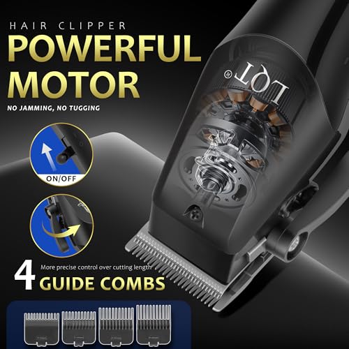 Men's Hair Clippers and Trimmer Set Cordless Clippers Haircut Nose Hair Trimmer Beard Trimmer and Shaver Professional Grooming for Face Nose Body