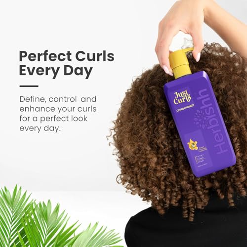 Curly Hair Shampoo & Conditioner Set - Vegan, Hydrating, 17.64 oz Pack of 2 - Herbishh