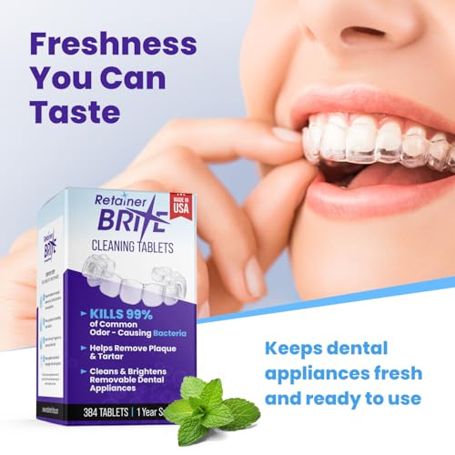 Retainer Brite Dental Appliance Cleaning Tablets - 1 Year Supply, 384 Count