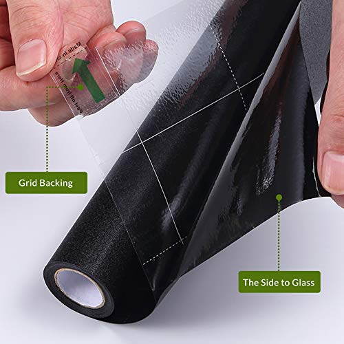 VELIMAX Black Static Cling Window Film Room Darkening Privacy Cover - 35.4 x 314.9 inches