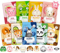 Kids Animal Face Mask Set - 54 Pack Cartoon Spa Party Supplies for Girls Teens