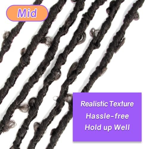 Butterfly Locs Crochet Hair with Curly Ends - 30 Inch, 4# Brown - Pack of 6