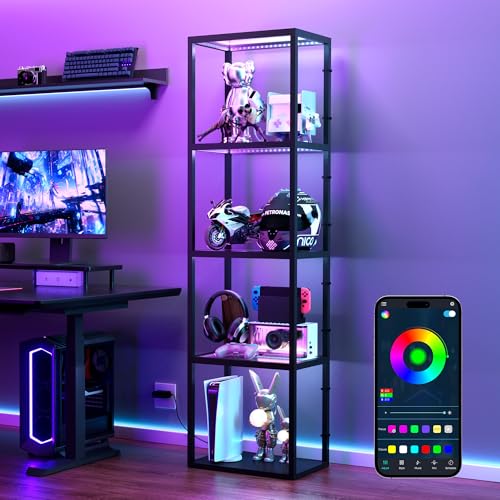 Superdanny RGB Light Display Cabinet with App & Remote Control, Dimmable LED