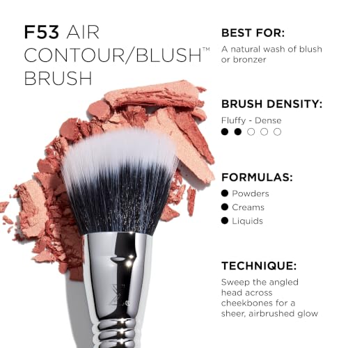Air Contour & Blush Makeup Brush - Soft Angled Bronzer Brush for Face