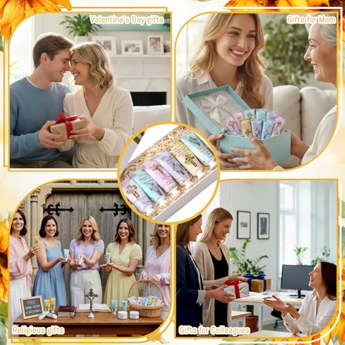 48 Pcs Christian Hand Cream Gift Set - Religious Scripture Lotion for Women - Variation of 48