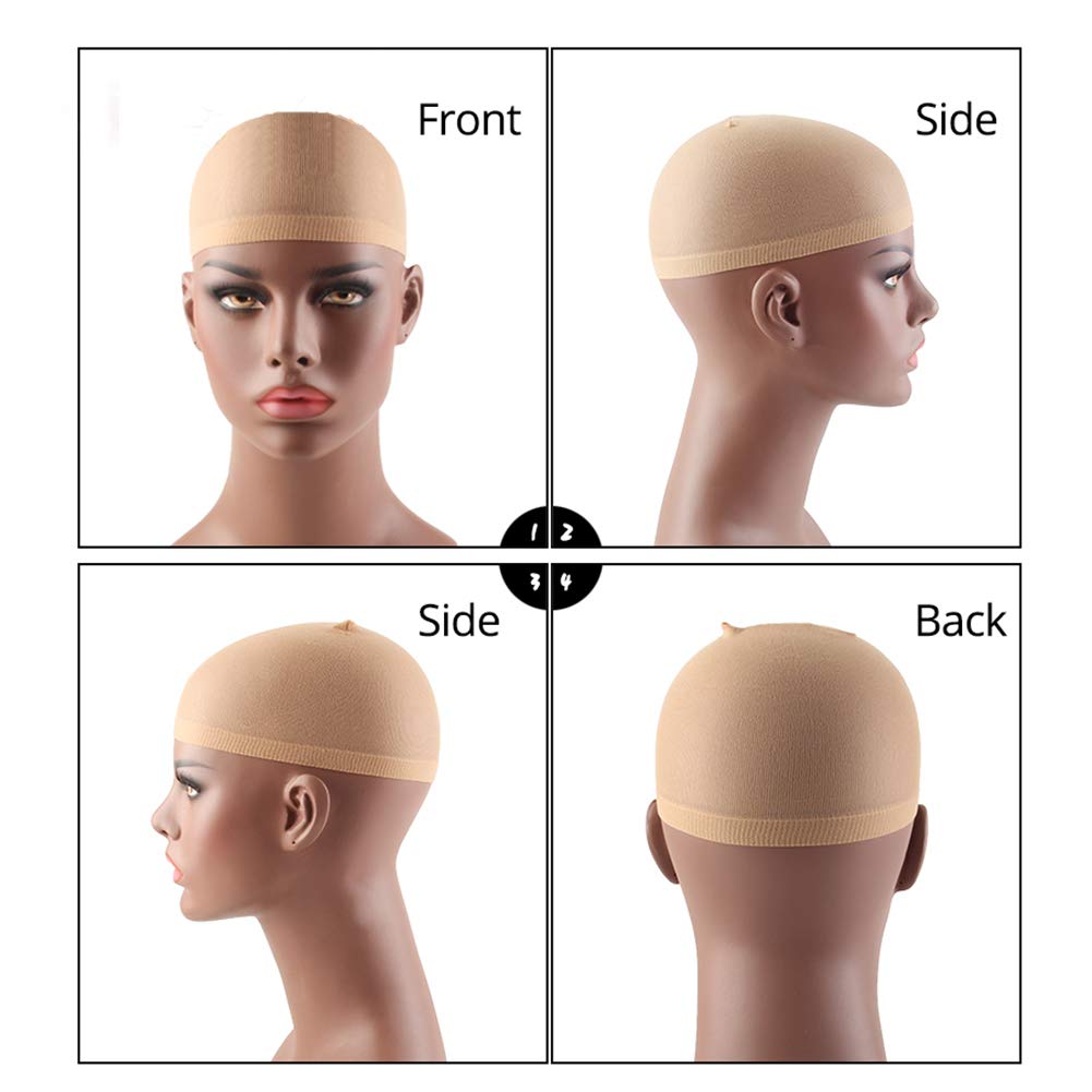 Smilco 30 Pcs Ultra-Thin Wig Caps for Women, Stretchy Nylon HD Stocking Caps for Wigs, Cosplay & Daily Use