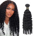 Amella Burmese Curly Human Hair Bundles 20 Inch Natural Black #1B Spiral End, 3C4A, Full Head Voluminous Style
