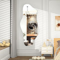 48x22 Inch Irregular Frameless Wall Mirror - Asymmetrical Decorative Mirror for Bathroom, Bedroom, Living Room - Variation: Frameless / 48"L x 22"W