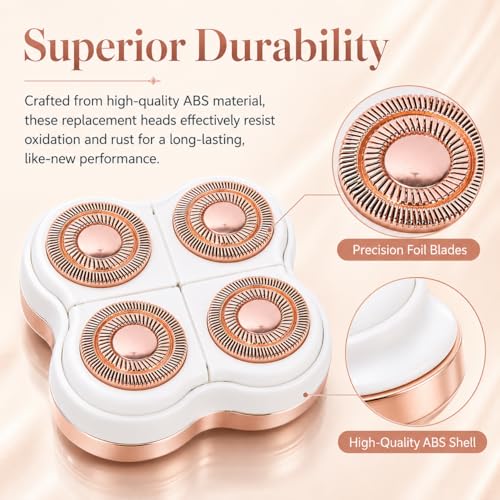 2Pcs Compatible Replacement Heads for Flawless Legs Hair Shaver - Women’s Legs Hair Removal