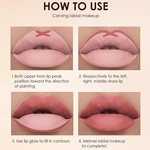 FantasyDay 12Pcs Long-Lasting Matte Nude Lip Gloss Lipstick Lip Plumping Makeup Gift Sets for Girls and Women, Waterproof Lipgloss Lip Stain Liquid Lipcolor - Highly Pigmented Color and Instant Shine
