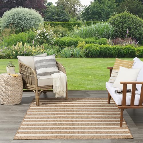 Nourison Positano Indoor Outdoor Rug 7' x 10' Jute Ivory