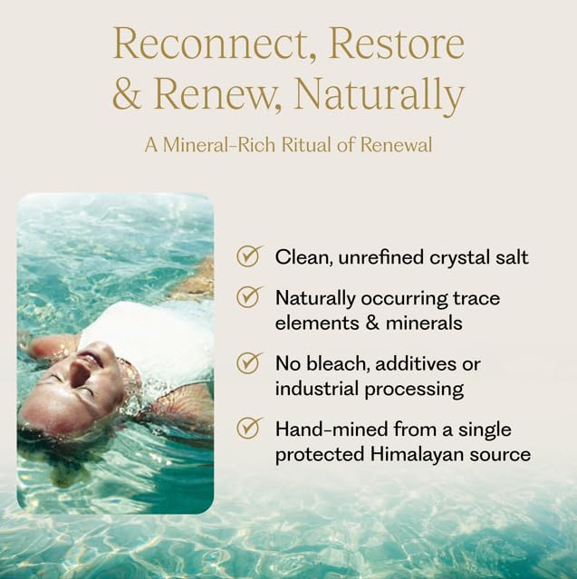 Himalayan Crystal Salt Detox Bath Salts 1 oz - Natural Mineral Soak for Relaxation