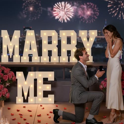 Marry Me Light-Up Letters Sign - 2FT Will You Marry Me Proposal Decor - Variation of THIS listing