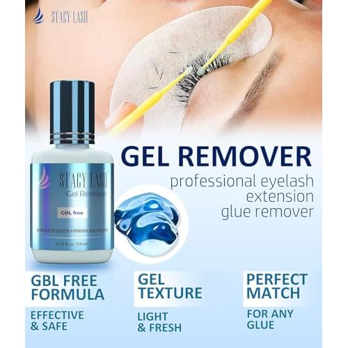 STACY LASH Remover for Lash Extensions (0.51 fl.oz / 15 ml) Eyelash Extension Remover / 60 Sec Dissolution Lash Glue Remover/Professional Eyelash Remover for Extensions/Lash Tech Supplies