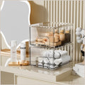 Stackable Acrylic Cosmetic Organizer Set - Clear Drawer Storage for Vanity and Kitchen