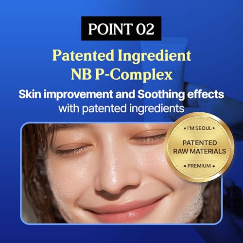 I'M SEOUL Cleansing Foam Gentle Micellar Facial Cleanser with Plant-Based Surfactants NB P-Complex Centella Beta-Glucan Hydrating Korean Face Wash 4.41 oz