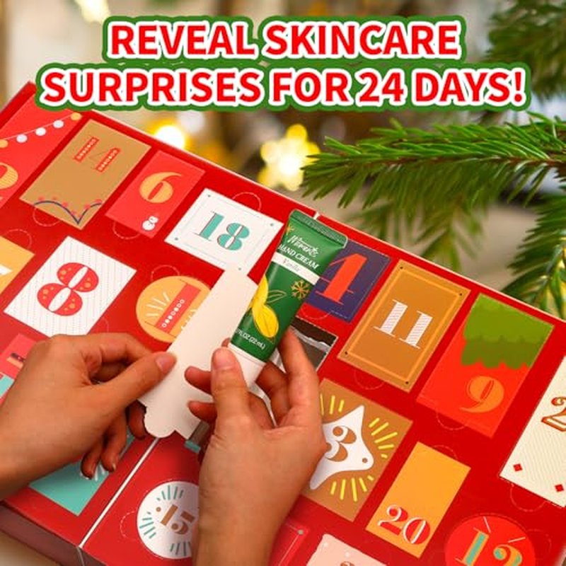 Advent Calendar 2025 Gift Set for Women, 24pcs Holiday Gifts with Body Lotion, Hand Cream, Shower Gel, Bath Bomb, Spa Gifts Basket, New Year Gifts for Women