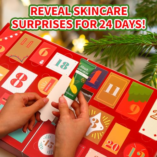 Advent Calendar 2025 Gift Set for Women, 24pcs Holiday Gifts with Body Lotion, Hand Cream, Shower Gel, Bath Bomb, Spa Gifts Basket, New Year Gifts for Women