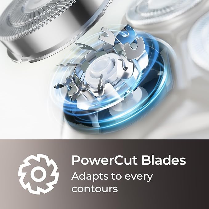 Cordless Electric Razor for Men 3-in-1 Shaver Waterproof Trimmer - Silver