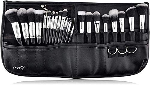 29-Piece Makeup Brush Set with Luxury Travel Belt and Bag for Women & Artists