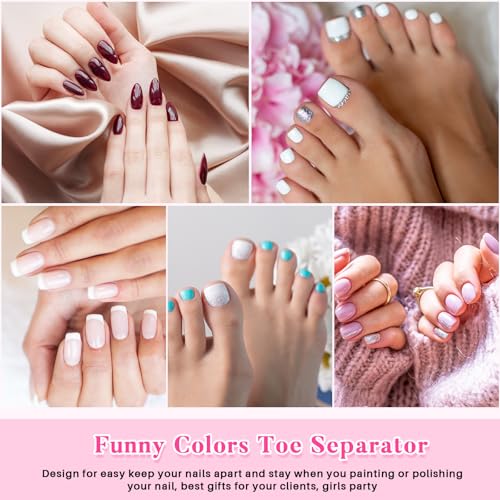 White Toe Separators 500 Pcs Bulk for Pedicure and Nail Care - Mumufy