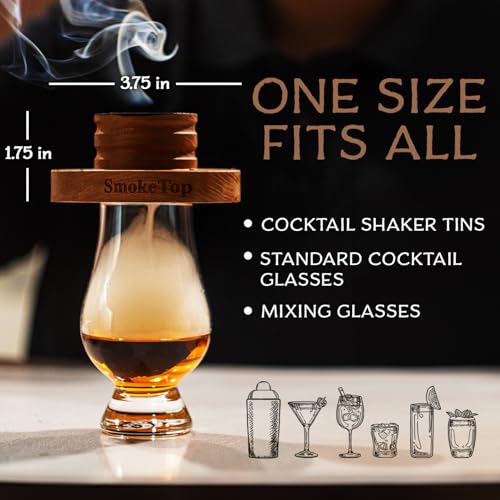 Cocktail Smoker Kit with Torch & 4 Wood Chip Flavors - Home Bar Accessory