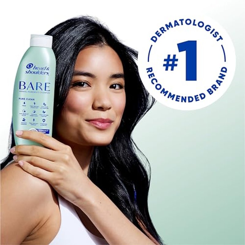 Head & Shoulders Anti-Dandruff Shampoo, BARE Soothing Hydration Twin Pack, 1% Pyrithione Zinc, Dry Scalp Relief, Free of Sulfates, Silicones, Dyes, 13.5 fl oz Each